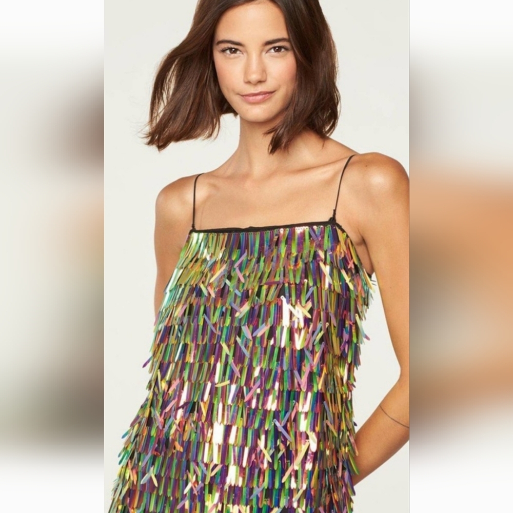 Milly Multicolor Sequin Midi Dress